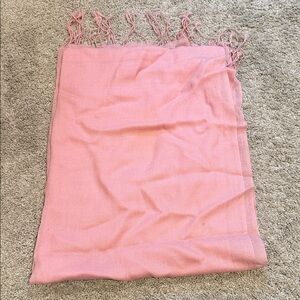 pashmina Pink Fringe Wrap Scarf